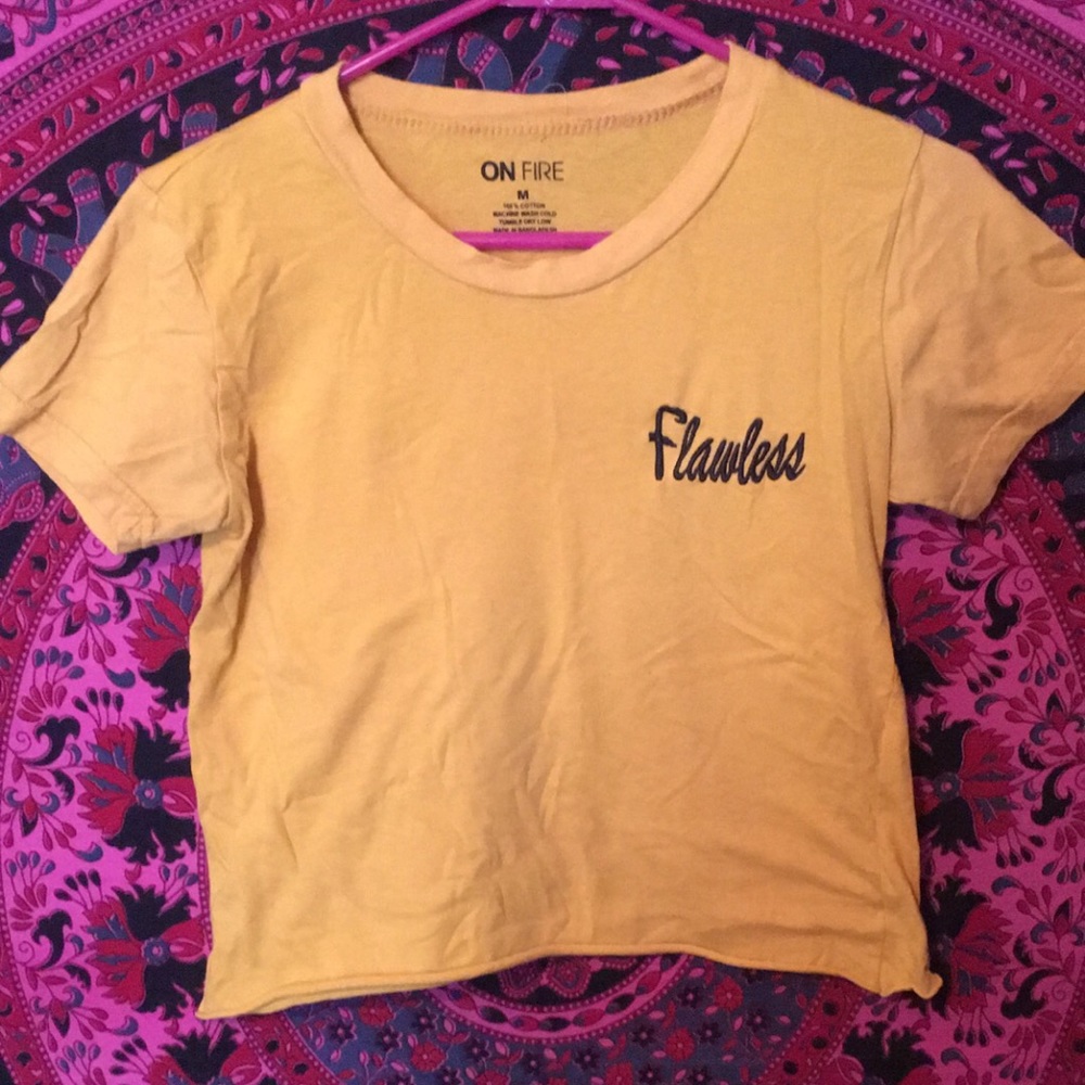Mustard yellow crop top